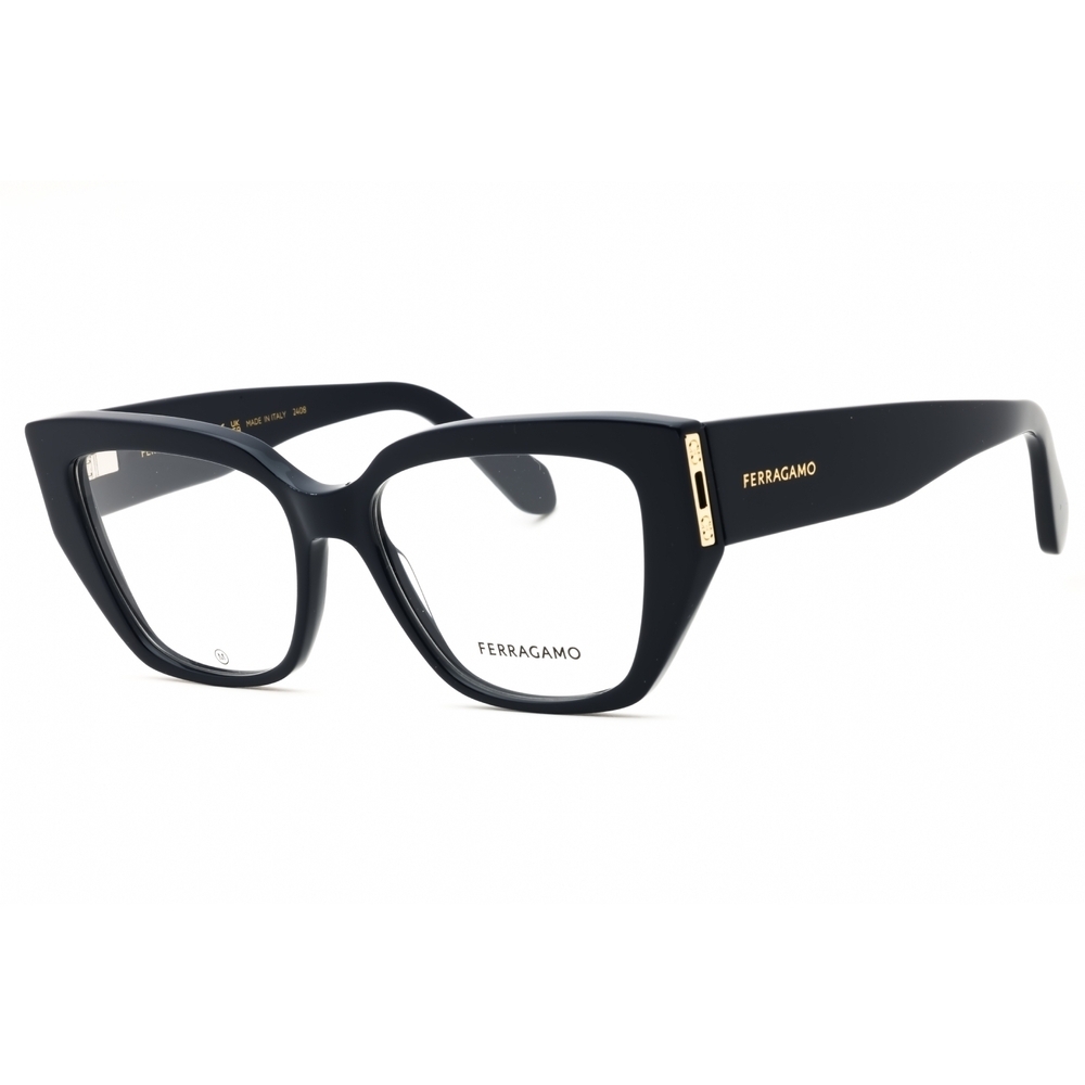 Salvatore Ferragamo SF2972 Eyeglasses Blue Navy Acetate Cat-Eye